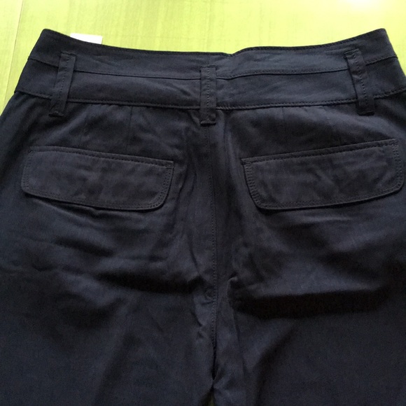 Calvin Klein-Wide Leg-Pin Stripe-Pants-Dark Blue - Picture 6 of 6